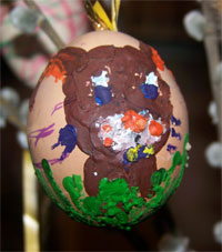 Osterei in Heißwachs-Technik Osterei